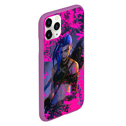 Чехол iPhone 11 Pro матовый Jinx v2 Arcane LoL, цвет: 3D-фиолетовый — фото 2