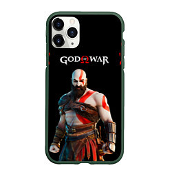 Чехол iPhone 11 Pro матовый God of War красные разводы