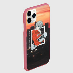 Чехол iPhone 11 Pro матовый Охотник х охотник Hunter x Hunter, Киллуа Золдик, цвет: 3D-малиновый — фото 2