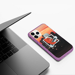 Чехол iPhone 11 Pro матовый Охотник х охотник Hunter x Hunter, Киллуа Золдик, цвет: 3D-фиолетовый — фото 2