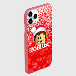 Чехол iPhone 11 Pro матовый ROBLOX НОВОГОДНИЙ SMILE 2022, цвет: 3D-малиновый — фото 2