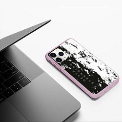Чехол iPhone 11 Pro матовый Death Stranding Black & White, цвет: 3D-розовый — фото 2