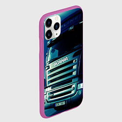 Чехол iPhone 11 Pro матовый SCANIA Дальнобой 2022, цвет: 3D-фиолетовый — фото 2