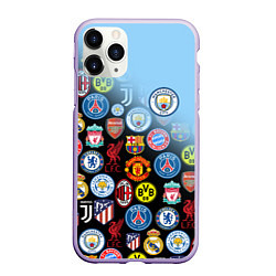 Чехол iPhone 11 Pro матовый МАНЧЕСТЕР СИТИ MANCHESTER CITY, цвет: 3D-светло-сиреневый