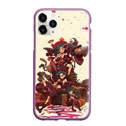 Чехол iPhone 11 Pro матовый ЛИГА ЛЕГЕНД JINX ARCANE, цвет: 3D-фиолетовый