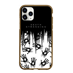 Чехол iPhone 11 Pro матовый Death Stranding Отпечаток ладони, цвет: 3D-коричневый