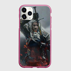 Чехол iPhone 11 Pro матовый ВЕДЬМАК СЕРИАЛ ДИКАЯ ОХОТА, цвет: 3D-малиновый