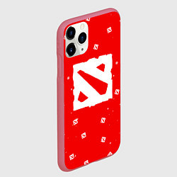 Чехол iPhone 11 Pro матовый НОВОГОДНИЙ ДОТА 2 НОВЫЙ ГОД DOTA 2, цвет: 3D-малиновый — фото 2