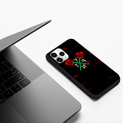 Чехол iPhone 11 Pro матовый Payton Moormeie rose, цвет: 3D-черный — фото 2