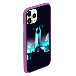 Чехол iPhone 11 Pro матовый Destiny eyes, цвет: 3D-фиолетовый — фото 2