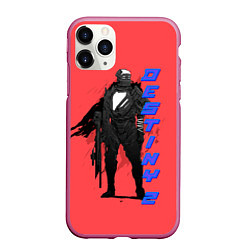 Чехол iPhone 11 Pro матовый Destiny neon, цвет: 3D-малиновый