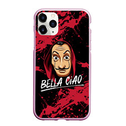 Чехол iPhone 11 Pro матовый БУМАЖНЫЙ ДОМ LA CASA DE PAPEL BELLA CIAO, цвет: 3D-розовый