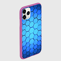 Чехол iPhone 11 Pro матовый Неоновые 3D ПЛИТЫ, цвет: 3D-фиолетовый — фото 2