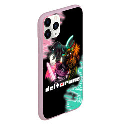 Чехол iPhone 11 Pro матовый Deltarune - Персонажи, цвет: 3D-розовый — фото 2