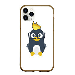 Чехол iPhone 11 Pro матовый Linux пингвин Талисман для программистов