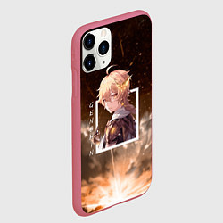 Чехол iPhone 11 Pro матовый Итэр Aether, Genshin Impact Геншин импакт, цвет: 3D-малиновый — фото 2