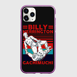 Чехол iPhone 11 Pro матовый Гачимучи дерется Gachi, цвет: 3D-фиолетовый