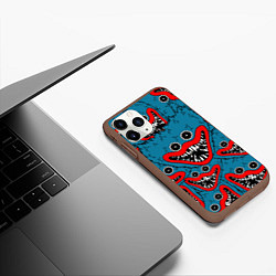 Чехол iPhone 11 Pro матовый Huggy Wuggy Poppy Playtime Хагги Вагги Поппи Плейт, цвет: 3D-коричневый — фото 2