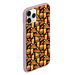 Чехол iPhone 11 Pro матовый Fast Food Фастфуд, цвет: 3D-сиреневый — фото 2