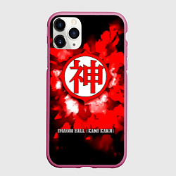 Чехол iPhone 11 Pro матовый Dragon Ball - Kami Kanji, цвет: 3D-малиновый