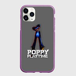 Чехол iPhone 11 Pro матовый HUGGY WUGGY POPPY PLAYTIME, цвет: 3D-фиолетовый