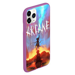 Чехол iPhone 11 Pro матовый JINX ARCANE LOL LEAGUE OF LEGENDS, цвет: 3D-фиолетовый — фото 2