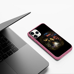 Чехол iPhone 11 Pro матовый POPPY PLAYTIME FIVE NIGHTS AT FREDDYS BENDY, цвет: 3D-малиновый — фото 2