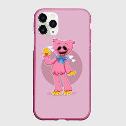Чехол iPhone 11 Pro матовый KISSY MISSY POPPY PLAYTIME ПОППИ ПЛЕЙТАЙМ КИССИ МИ, цвет: 3D-малиновый