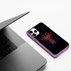 Чехол iPhone 11 Pro матовый ХАГГИ ВАГГИ POPPY PLAYTIME ИГРА ПОППИ ПЛЕЙТАЙМ, цвет: 3D-фиолетовый — фото 2