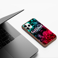 Чехол iPhone 11 Pro матовый GENSHIN IMPACT NEON HEROES ГЕНШИН ИМПАКТ НЕОН ГЕРО, цвет: 3D-коричневый — фото 2