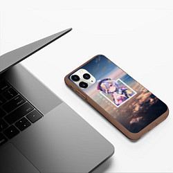 Чехол iPhone 11 Pro матовый Цици Qiqi, Genshin Impact Геншин импакт, цвет: 3D-коричневый — фото 2