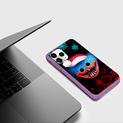 Чехол iPhone 11 Pro матовый ХАГИ ВАГИ НОВОГОДНИЙ POPPY PLAYTIME НОВЫЙ ГОД 2022, цвет: 3D-фиолетовый — фото 2