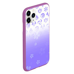 Чехол iPhone 11 Pro матовый GENSHIN IMPACT SYMBOL PATTERN SAKURA САКУРА, цвет: 3D-фиолетовый — фото 2