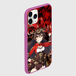 Чехол iPhone 11 Pro матовый GENSHIN IMPACT ЭМБЕР ГЕРОИНЯ ИГРЫ, цвет: 3D-фиолетовый — фото 2