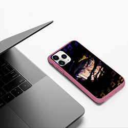Чехол iPhone 11 Pro матовый JOJOS BIZARRE ADVENTURE ЛИЦО ГЕРОЯ, цвет: 3D-малиновый — фото 2