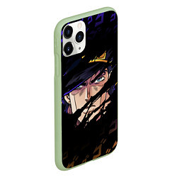 Чехол iPhone 11 Pro матовый JOJOS BIZARRE ADVENTURE ЛИЦО ГЕРОЯ, цвет: 3D-салатовый — фото 2