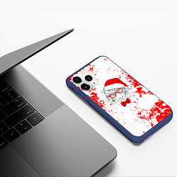 Чехол iPhone 11 Pro матовый Happy New Year Тигр, цвет: 3D-тёмно-синий — фото 2