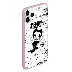 Чехол iPhone 11 Pro матовый Bendy and the ink machine - Black & White, цвет: 3D-розовый — фото 2