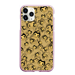 Чехол iPhone 11 Pro матовый PATTERN BENDY AND THE INK MACHINE, цвет: 3D-розовый