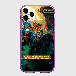Чехол iPhone 11 Pro матовый Warhammer арт, цвет: 3D-фиолетовый