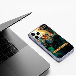 Чехол iPhone 11 Pro матовый Warhammer арт, цвет: 3D-светло-сиреневый — фото 2