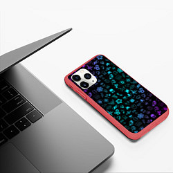 Чехол iPhone 11 Pro матовый RAINBOW SIX SIEGE NEON PATTERN SYMBOL, цвет: 3D-красный — фото 2