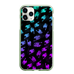 Чехол iPhone 11 Pro матовый FAIRY TAIL NEON LOGO SYMBOL