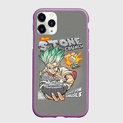 Чехол iPhone 11 Pro матовый Senkuu STONE CRUNCH, цвет: 3D-фиолетовый