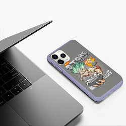 Чехол iPhone 11 Pro матовый Senkuu STONE CRUNCH, цвет: 3D-светло-сиреневый — фото 2