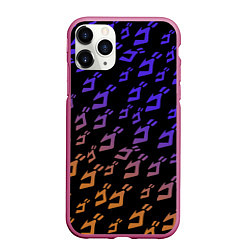 Чехол iPhone 11 Pro матовый JOJOS BIZARRE ADVENTURE PATTERN, цвет: 3D-малиновый