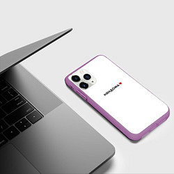 Чехол iPhone 11 Pro матовый Няндома love black V, цвет: 3D-фиолетовый — фото 2