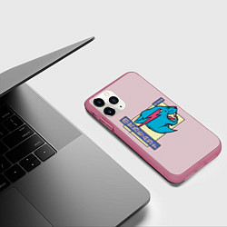 Чехол iPhone 11 Pro матовый Mr Beast Japan Full Print, цвет: 3D-малиновый — фото 2