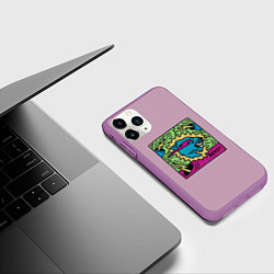 Чехол iPhone 11 Pro матовый Mr Beast Drawing Full Print, цвет: 3D-фиолетовый — фото 2
