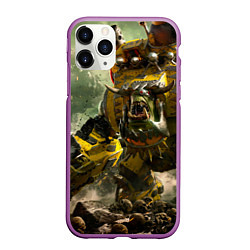 Чехол iPhone 11 Pro матовый Орки в битве, цвет: 3D-фиолетовый